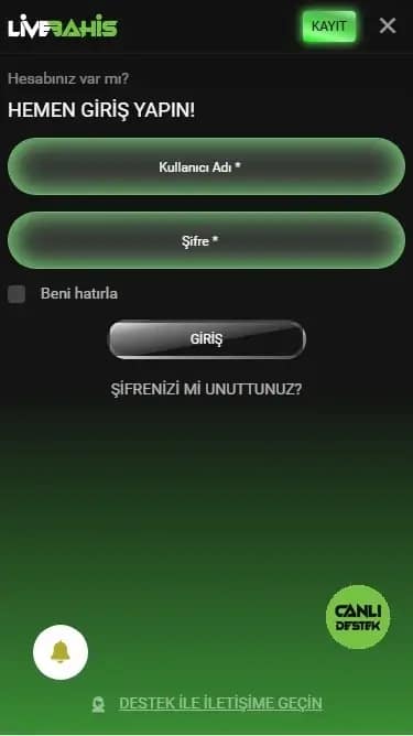 Livebahis Kayıt
